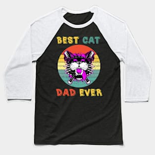 Best Cat Dad Ever Baseball T-Shirt